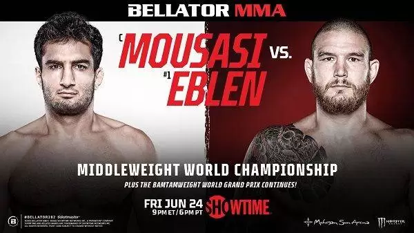 Watch Wrestling Bellator 282: Mousasi vs. Eblen 6/24/22
