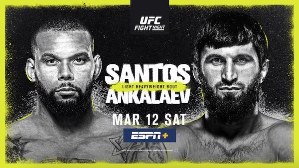 Watch Wrestling UFC Fight Night Vegas 50: Santos vs. Ankalaev