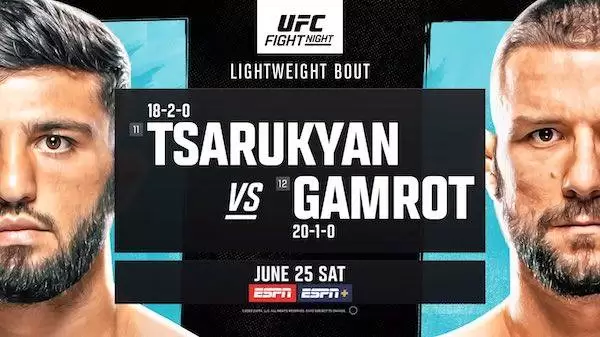 Watch Wrestling UFC Fight Night Vegas 57: Tsarukyan vs. Gamrot 6/25/22