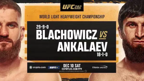 Watch Wrestling UFC 282: Blachowicz vs. Ankalaev 12/10/2022 Live PPV Online