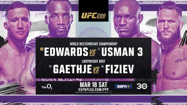Watch Wrestling UFC 286: Edwards vs. Usman 3 PPV Live 3/18/23
