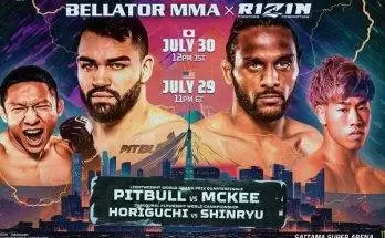 Watch Wrestling Bellator x Rizin: Pitbull vs McKee 7/29/23 29th July 2023