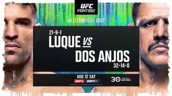 Watch Wrestling UFC Fight Night Vegas 78: Luque vs dos Anjos 8/12/23 12th August 2023