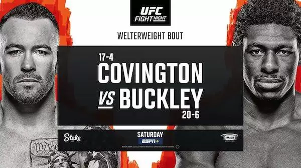 Watch Wrestling UFC Fight Night Tampa: Covington vs. Buckley 12/14/24 14th December 2024 Live Online