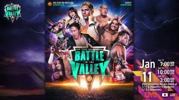 Watch Wrestling NJPW Battle In The Valley 2025 Live 1/12/25 12th January 2025